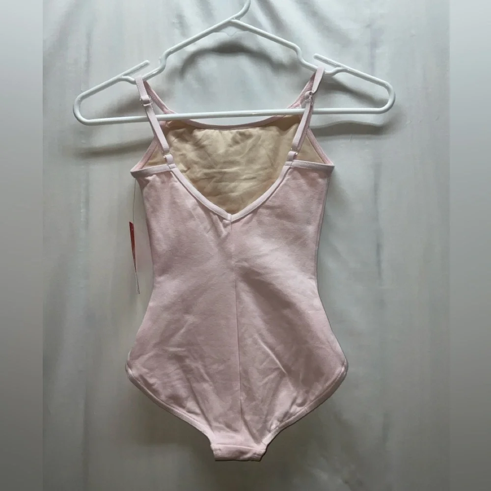 NWT Capezio the‎ Dancemaker Youth Camisole Leotard Adjustable Straps Pink Medium